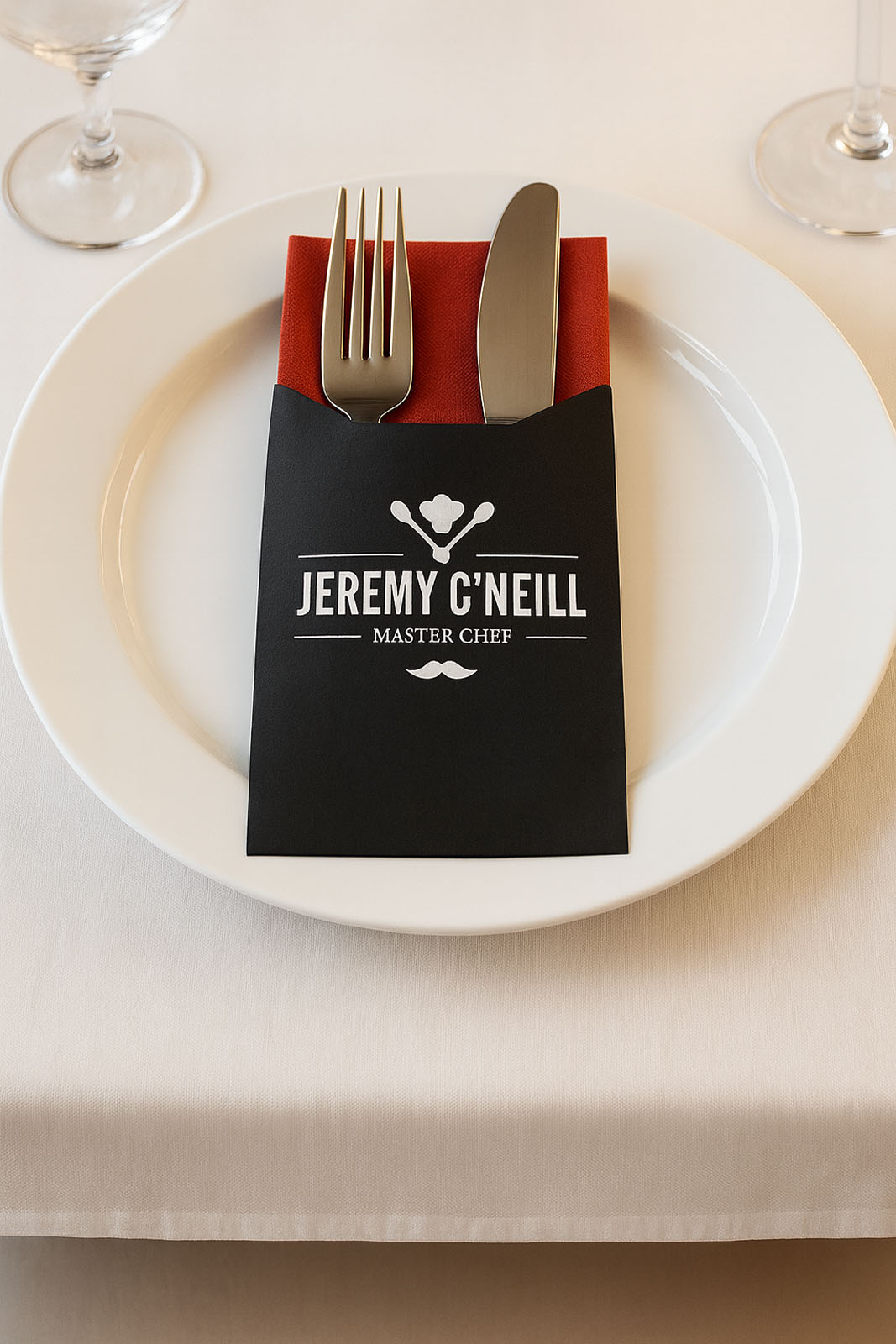 Pochette à couverts personnalisée